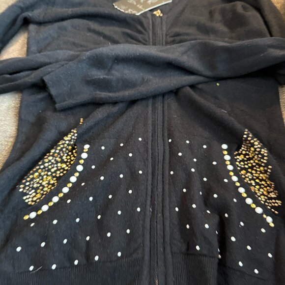 NWT Rhinestone Decorated Hoodie - L Be Mine Brand - Picture 1 of 4